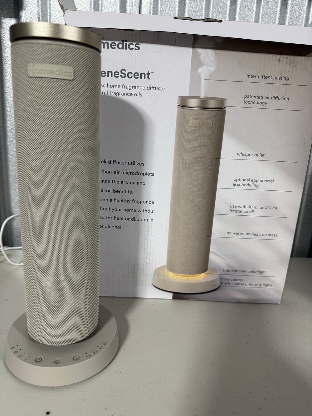 Homedics Serene Scent Waterless Home Fragrance Diffuser